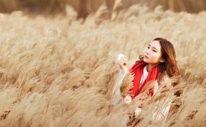 Girl in wheatfield